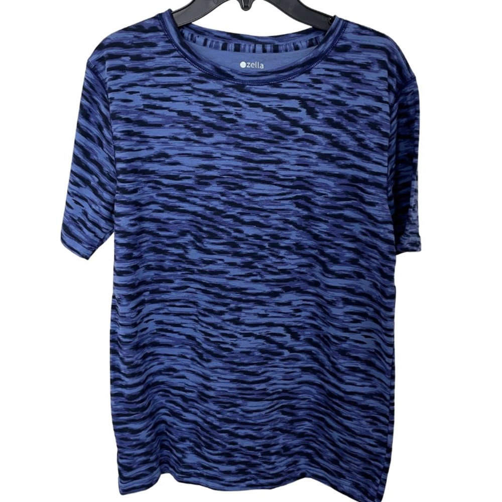 ZELLA || Boys Youth Athletic Blue Black Patterned Shirt - Size XL (14/16) NWT